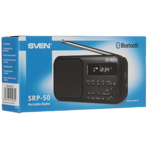 Купить Радиоприемник SVEN SRP-50 черный  5624159. Характеристики, отзывы и цены в Донецке