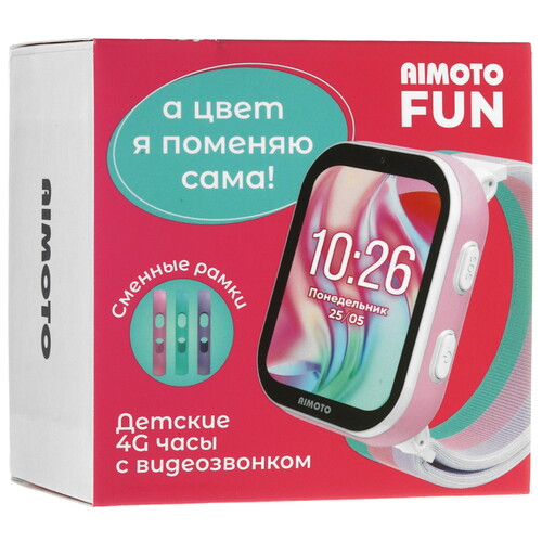 Купить Детские часы Кнопка Жизни Aimoto Fun розовый  5478834. Характеристики, отзывы и цены в Донецке