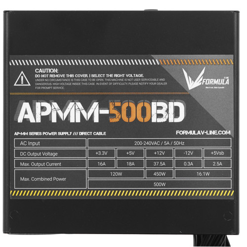 Купить Блок питания Formula APMM-500BD [APMM-500BD] черный  5614601. Характеристики, отзывы и цены в Донецке