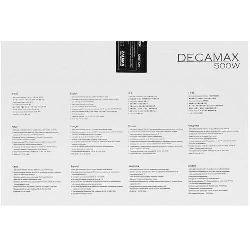 Купить Блок питания ZALMAN DecaMax 500W  9155766. Характеристики, отзывы и цены в Донецке
