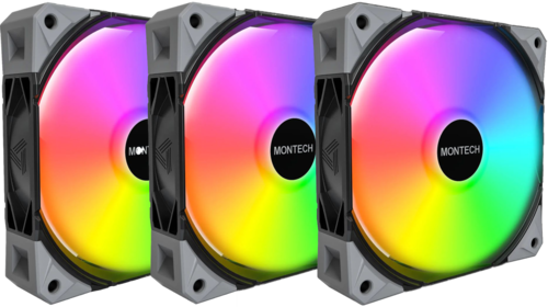 Купить Вентилятор Montech E28 ARGB [E28 ARGB (B) 3in1] черный  5633063. Характеристики, отзывы и цены в Донецке