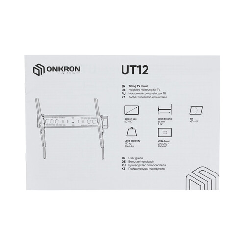 Купить Кронштейн для ТВ ONKRON UT12 черный  5470592. Характеристики, отзывы и цены в Донецке