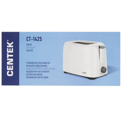 Купить Тостер Centek CT-1425 белый  9055078. Характеристики, отзывы и цены в Донецке