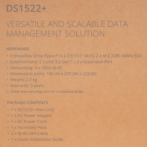 Купить Сетевое хранилище (NAS) Synology Disk Station DS1522+  5083845. Характеристики, отзывы и цены в Донецке