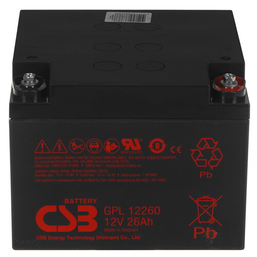 Купить Аккумуляторная батарея для ИБП CSB GPL 12260  9281114. Характеристики, отзывы и цены в Донецке