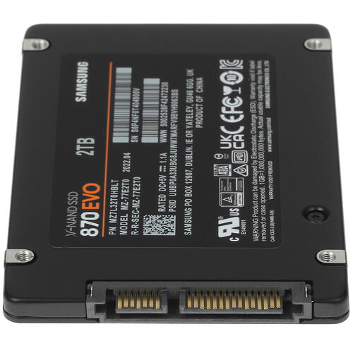 Купить 2000 ГБ 2.5" SATA накопитель Samsung 870 EVO [MZ-77E2T0BW]  5052368. Характеристики, отзывы и цены в Донецке