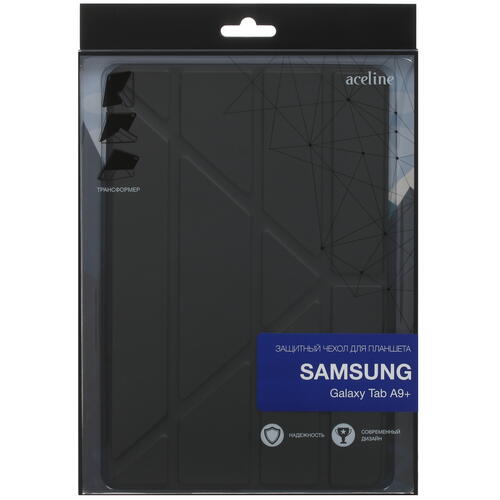 Купить Чехол-книжка Aceline Origami для Samsung Galaxy Tab A9+ черный  5434141. Характеристики, отзывы и цены в Донецке