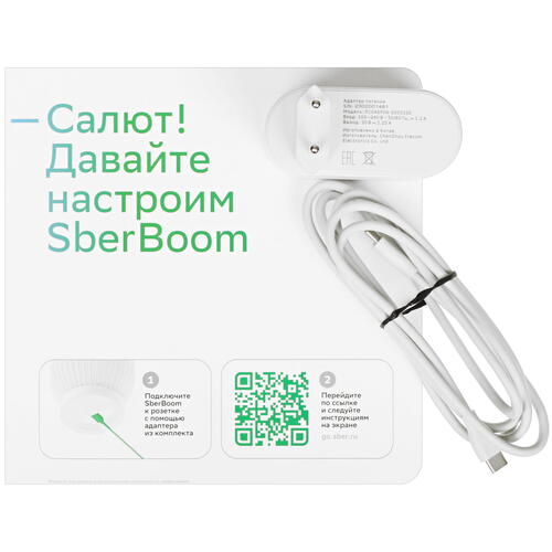 Купить Умная колонка SberBoom белый  5093572. Характеристики, отзывы и цены в Донецке