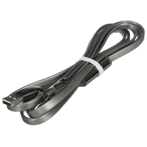 Купить Кабель плоский Hoco Lightning 8-pin, micro USB - USB 2.0 Type-A серый 1.3 м  5474959. Характеристики, отзывы и цены в Донецке