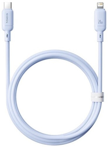 Купить Кабель круглый Baseus Lightning 8-pin - USB Type-C голубой 1 м  5627467. Характеристики, отзывы и цены в Донецке