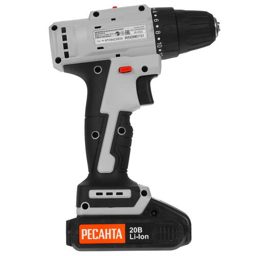 Купить Дрель-шуруповерт Ресанта ДА-20-2ЛК-Б  5356652. Характеристики, отзывы и цены в Донецке