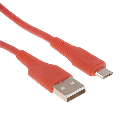 Купить Кабель круглый Hoco micro USB - USB 2.0 Type-A красный 1 м  9244498. Характеристики, отзывы и цены в Донецке