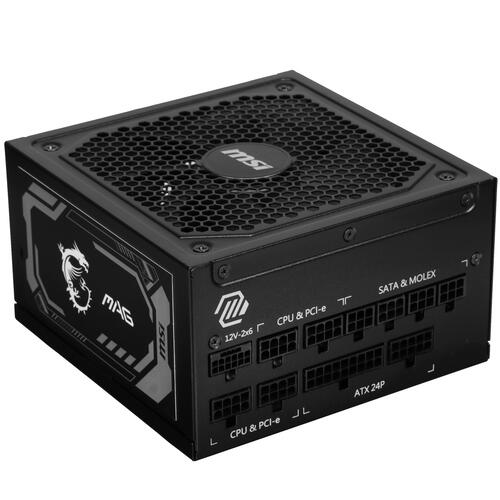 Купить Блок питания MSI MAG A1000GL PCIE5  черный  5449946. Характеристики, отзывы и цены в Донецке