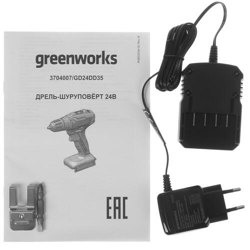 Купить Дрель-шуруповерт GreenWorks GD24DD35K2 24V  5346968. Характеристики, отзывы и цены в Донецке