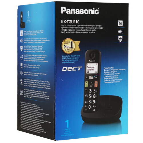 Купить Телефон беспроводной (DECT) Panasonic KX-TGU110RUB  9236764. Характеристики, отзывы и цены в Донецке