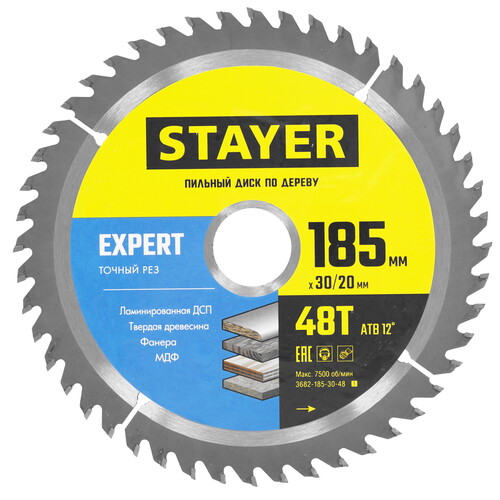 Купить Диск пильный STAYER 3682-185-30-48_z01  9107338. Характеристики, отзывы и цены в Донецке