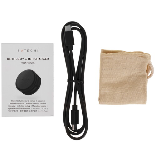 Купить Беспроводное зарядное устройство Satechi OntheGo 3-in-1 Charger черный  9289907. Характеристики, отзывы и цены в Донецке