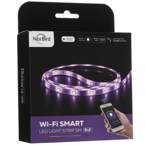 Купить Светодиодная лента Nitebird Smart LED Light Strip 5.0 м RGB Wi-Fi  9153641. Характеристики, отзывы и цены в Донецке