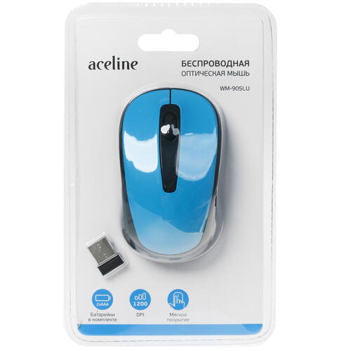 Купить Мышь беспроводная Aceline WM-905LU  синий  4823413. Характеристики, отзывы и цены в Донецке