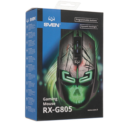 Купить Мышь проводная SVEN RX-G805 [SV-020095] черный  5002788. Характеристики, отзывы и цены в Донецке