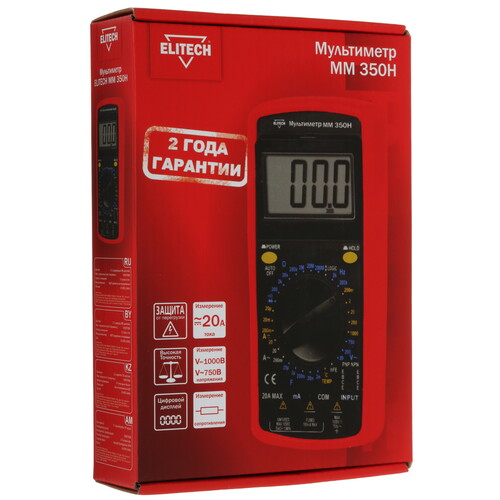 Купить Мультиметр Elitech ММ 350Н  9110540. Характеристики, отзывы и цены в Донецке