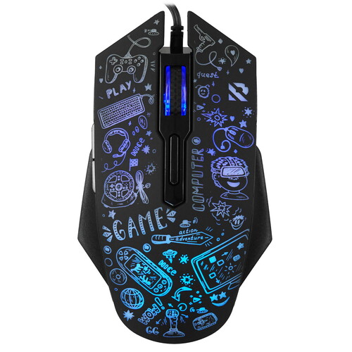 Купить Мышь проводная Smartbuy RUSH X15 [SBM-745G-K] черный  9190278. Характеристики, отзывы и цены в Донецке