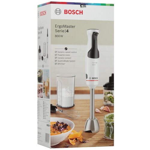Купить Блендер погружной Bosch MSM4W421 белый  9136604. Характеристики, отзывы и цены в Донецке
