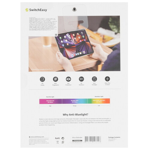 Купить Защитное стекло SwitchEasy для Apple iPad (7-9th Gen)  9122464. Характеристики, отзывы и цены в Донецке