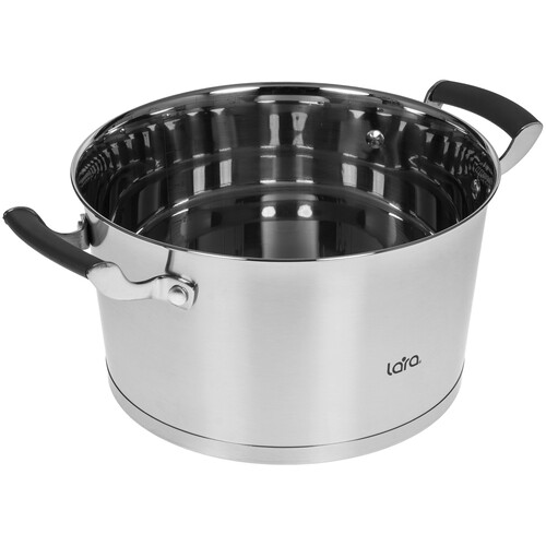 Купить Кастрюля Lara Венера LR02-281 5.5 л 24 см серебристый  9214941. Характеристики, отзывы и цены в Донецке