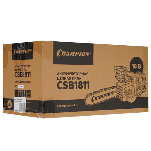 Купить Аккумуляторная цепная пила Champion CSB1821  шина - 25 см (10")  9904692. Характеристики, отзывы и цены в Донецке
