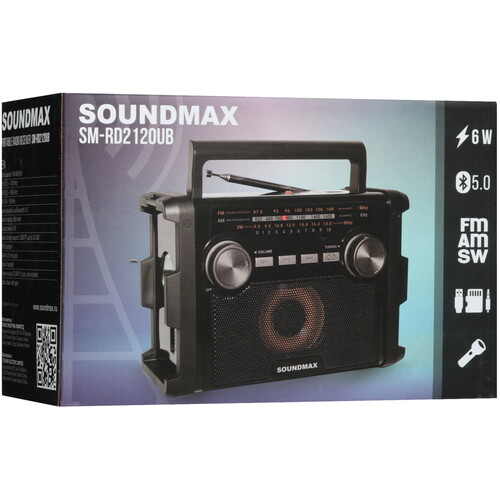 Купить Радиоприемник SOUNDMAX SM-RD2120 черный  5465397. Характеристики, отзывы и цены в Донецке