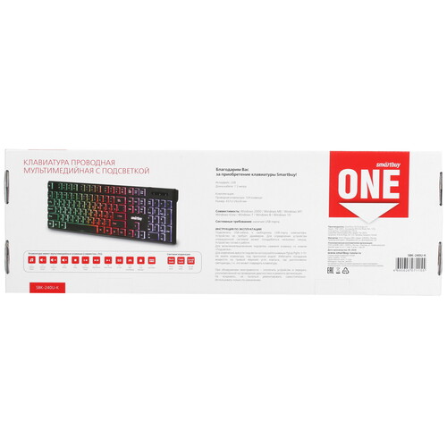 Купить Клавиатура  проводная Smartbuy SBK-240U-K  4716228. Характеристики, отзывы и цены в Донецке