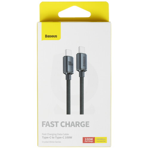 Купить Кабель круглый Baseus USB Type-C - USB Type-C черный 2 м  9167063. Характеристики, отзывы и цены в Донецке