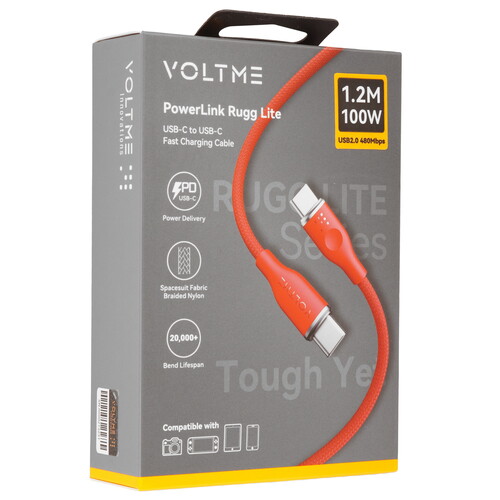 Купить Кабель круглый VOLTME USB Type-C - USB Type-C красный 1.2 м  9210881. Характеристики, отзывы и цены в Донецке