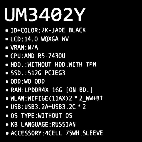 Купить 14" Ноутбук ASUS ZenBook 14 UM3402YA-KP838 черный  5460021. Характеристики, отзывы и цены в Донецке