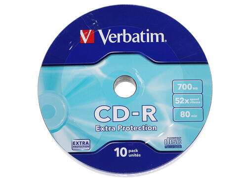 Купить CD-диск Verbatim CD-R, 0.7 ГБ, Shrink Wrap, 52x, 10 шт  0121679. Характеристики, отзывы и цены в Донецке