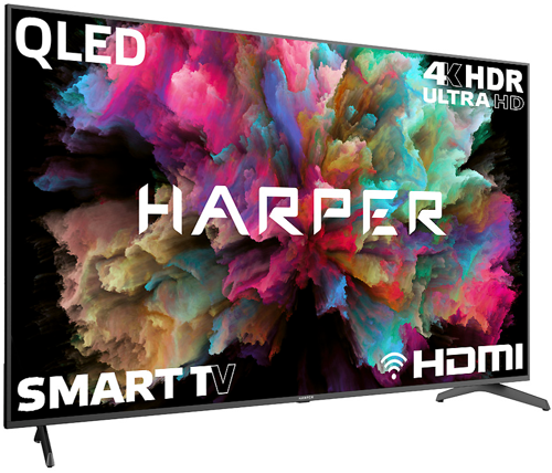 Купить 75" (189 см) Телевизор Harper 75Q850TS черный  9921274. Характеристики, отзывы и цены в Донецке