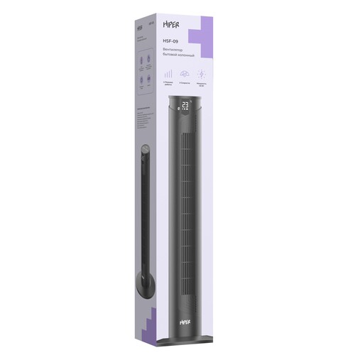 Купить Вентилятор HIPER HSF-09  черный  5600167. Характеристики, отзывы и цены в Донецке