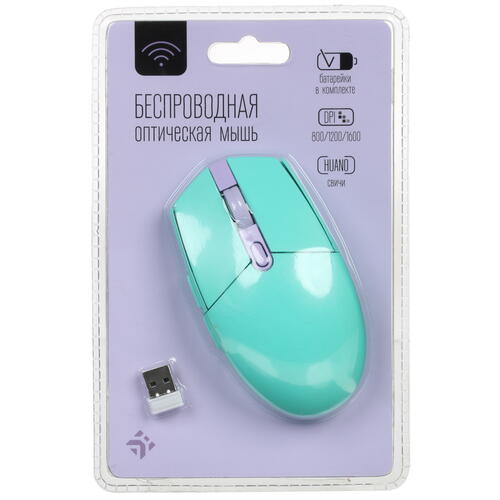 Купить Мышь беспроводная DEXP WM-803TQ  зеленый  5021684. Характеристики, отзывы и цены в Донецке