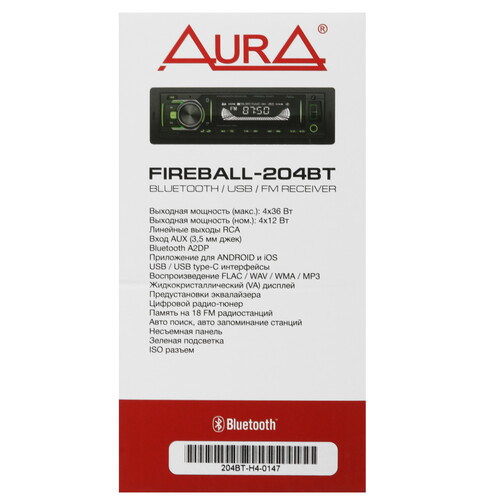 Купить Автопроигрыватель AurA FIREBALL-204BT  5608244. Характеристики, отзывы и цены в Донецке