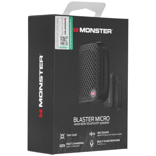Купить Портативная колонка Monster Blaster Micro, черный  9272363. Характеристики, отзывы и цены в Донецке
