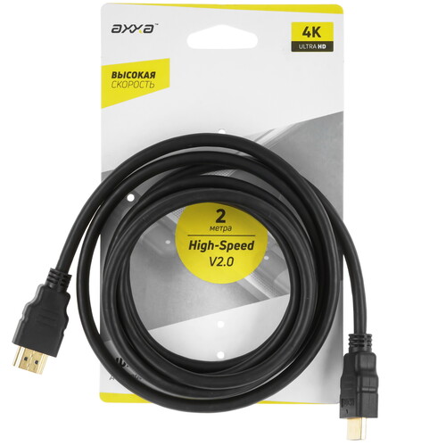 Купить Кабель  AXXA HDMI - HDMI, 2 м  5475924. Характеристики, отзывы и цены в Донецке