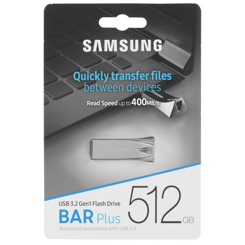 Купить Память USB Flash 512 ГБ Samsung BAR Plus  5471073. Характеристики, отзывы и цены в Донецке
