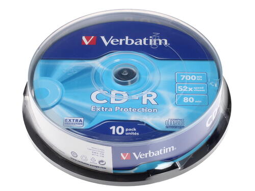 Купить CD-диск Verbatim CD-R, 0.7 ГБ, Cake Box, 52x, 10 шт  0008612. Характеристики, отзывы и цены в Донецке