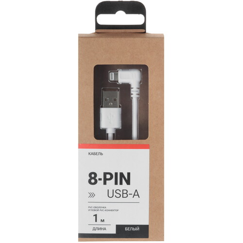 Купить Кабель круглый Aceline Lightning 8-pin - USB 2.0 Type-A белый 1 м  9086517. Характеристики, отзывы и цены в Донецке