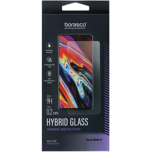 Купить Защитное гибридное стекло BoraSCO для экрана DEXP B340  4874505. Характеристики, отзывы и цены в Донецке