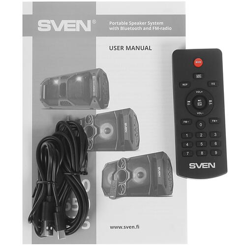 Купить Портативная аудиосистема SVEN PS-655, черный  4886398. Характеристики, отзывы и цены в Донецке