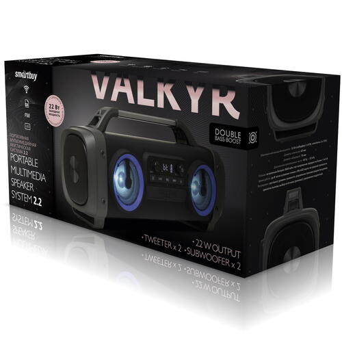 Купить Портативная аудиосистема Smartbuy VALKYR, черный  5366373. Характеристики, отзывы и цены в Донецке
