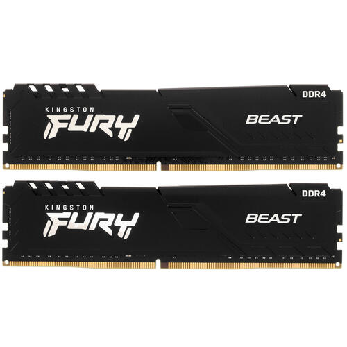Купить Оперативная память Kingston FURY Beast Black [KF436C17BBK2/16] 16 ГБ  5053497. Характеристики, отзывы и цены в Донецке