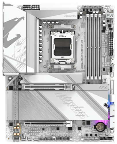 Купить Материнская плата GIGABYTE X870 AORUS ELITE X3D ICE  5639850. Характеристики, отзывы и цены в Донецке
